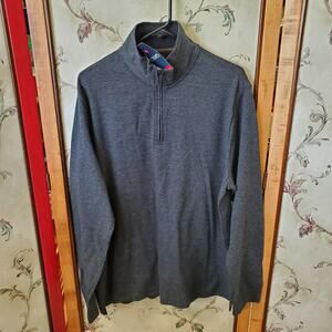 Chaps Mens XL Pullover Sweater Normcore Workwear Preppy Mock Neck 1/4 Zip NWT